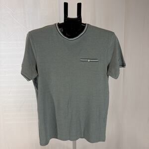 Ricky Singh Cactus Man Men’s Striped Pocket Crewneck T-Shirt Size: S